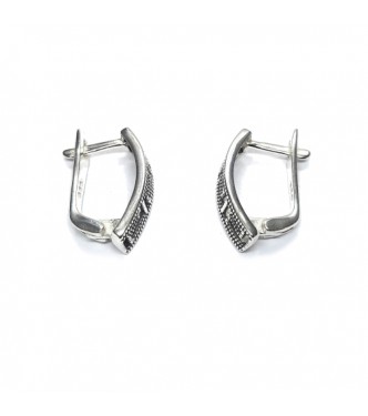 E000802 Genuine Sterling Silver Stylish Earrings Meanders Solid Hallmarked 925 Handmade